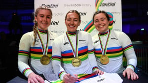 Capewell, Finucane and Marchant make history with women&amp;rsquo;s team sprint world title