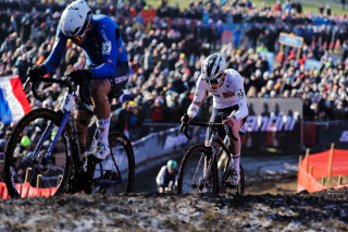 Oscar Amey at the 2025 UCI Cyclo-cross world championships junior men's race