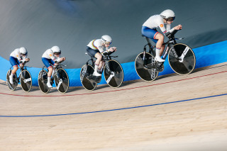 Anna Morris, Grace Lister, Sophie Lewis and Maddie Leech 2025 UEC Track Elite European Championships