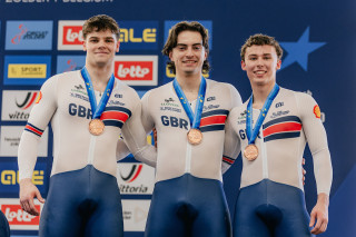 Men's team sprint win bronze at the 2025 UEC Track Elite European Championships