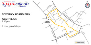 British Cycling Elite Circuit Series - Beverley Grand Prix - Course Map - please click to view full size map