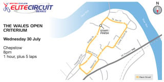 British Cycling Elite Circuit Series - Wales Open Criterium - Course Map - please click to view full size map