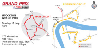 2014 Stockton Grand Prix course map - please click to enlarge